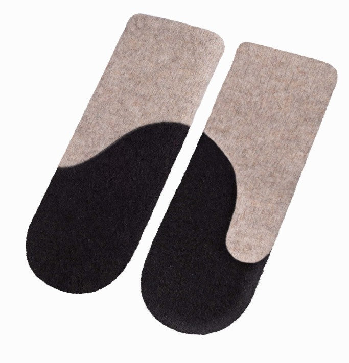 Felted wool mittens