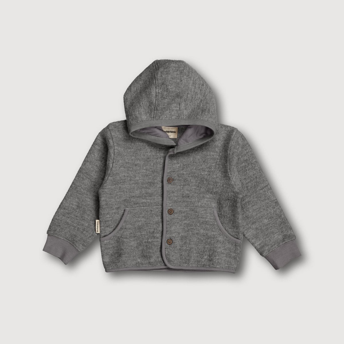 Kids' Merino Hooded Jacket – Storm