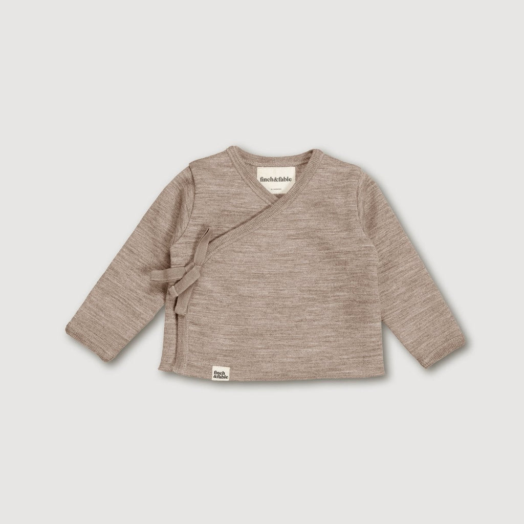 Baby Merino Fleece Cardigan – Sand