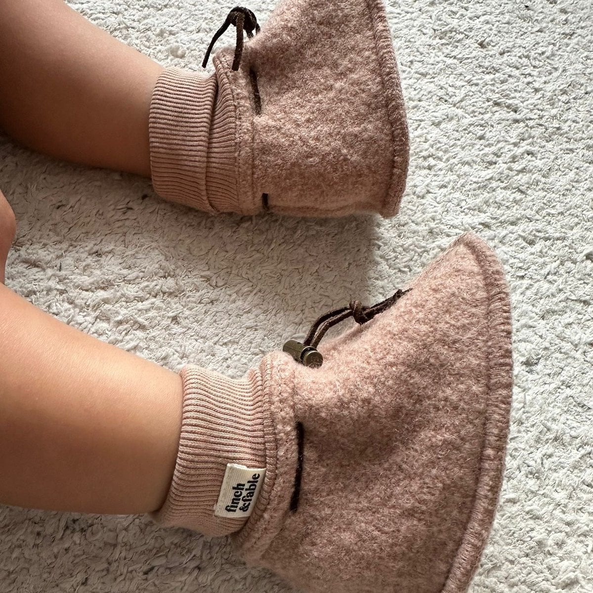Merino Baby Booties – Sand