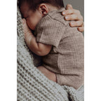 Baby Merino Rib Short-Sleeve Bodysuit – Sand