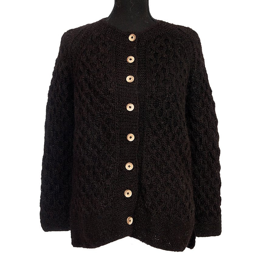 Baby Alpaca Cardigan – Black