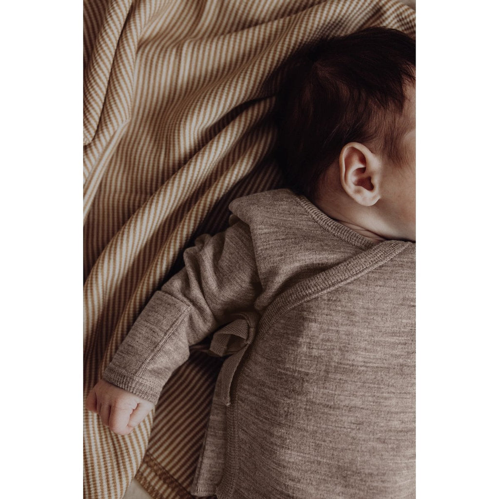 Baby Merino Fleece Cardigan – Sand