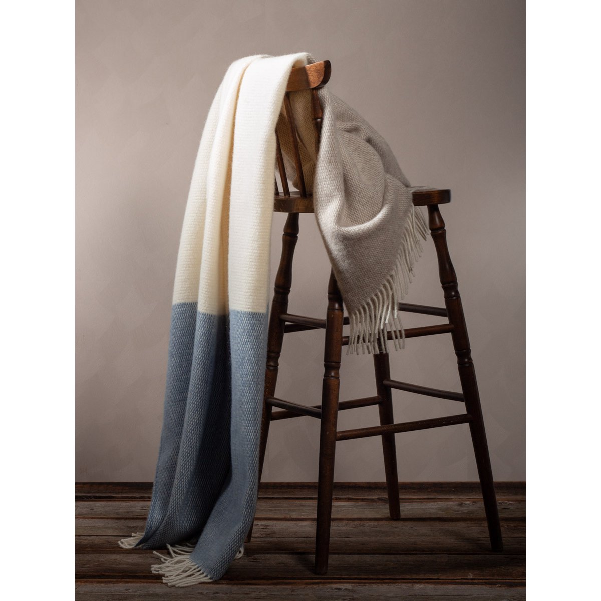Wool Throw – Sky Stripe