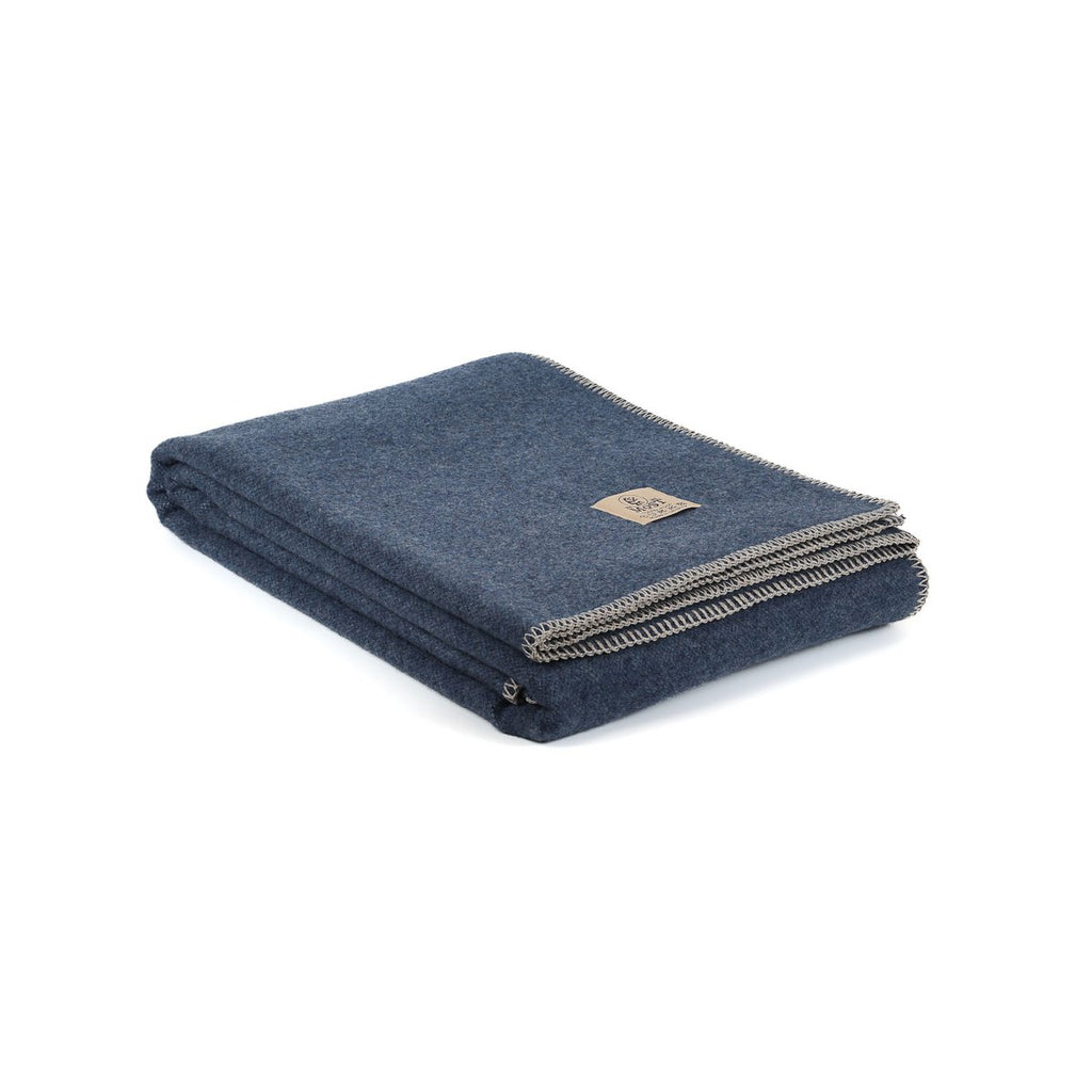 Luma Merino & Cashmere Blanket – Dark Blue