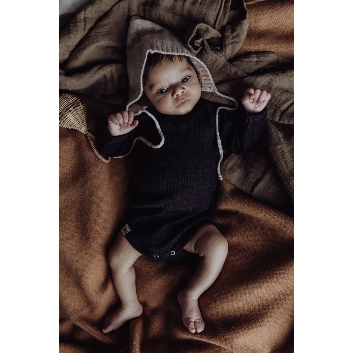 Baby Merino Knitted Bonnet – Milk