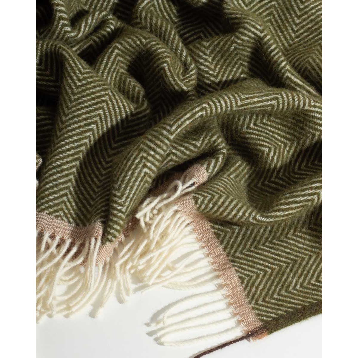 Denver Wool Throw – Olive