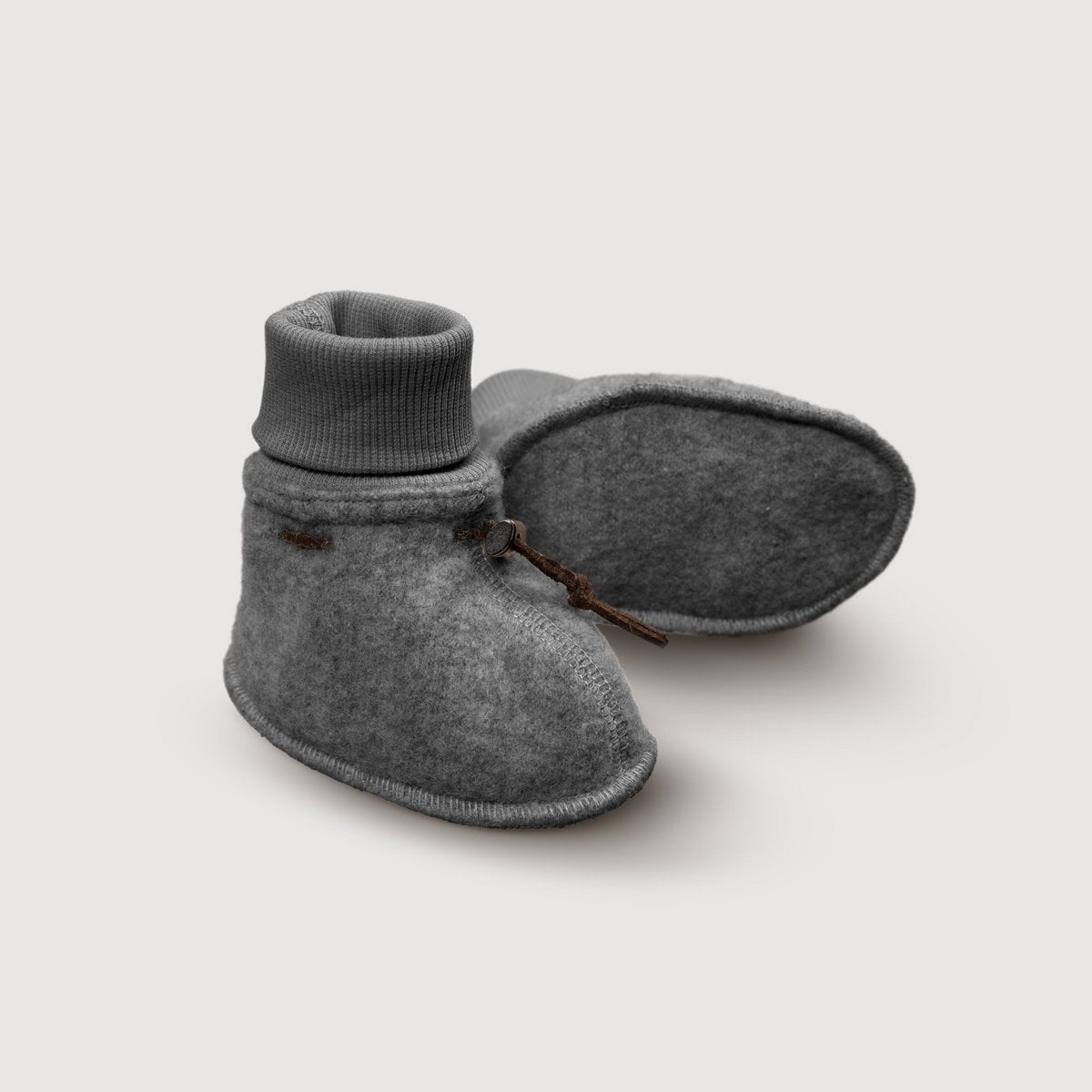 Merino Baby Booties – Storm