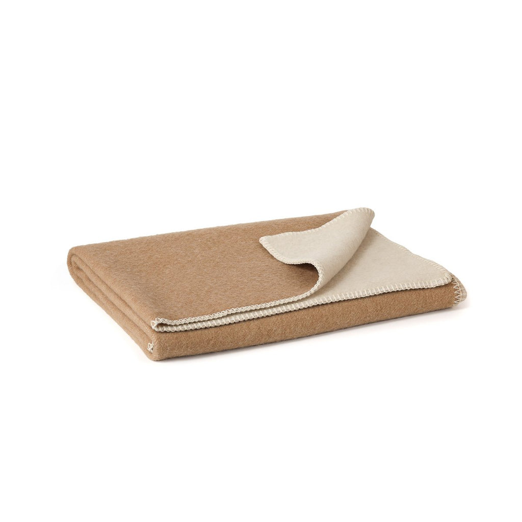 Wool Crib Blanket – Camel, 100 × 140 cm