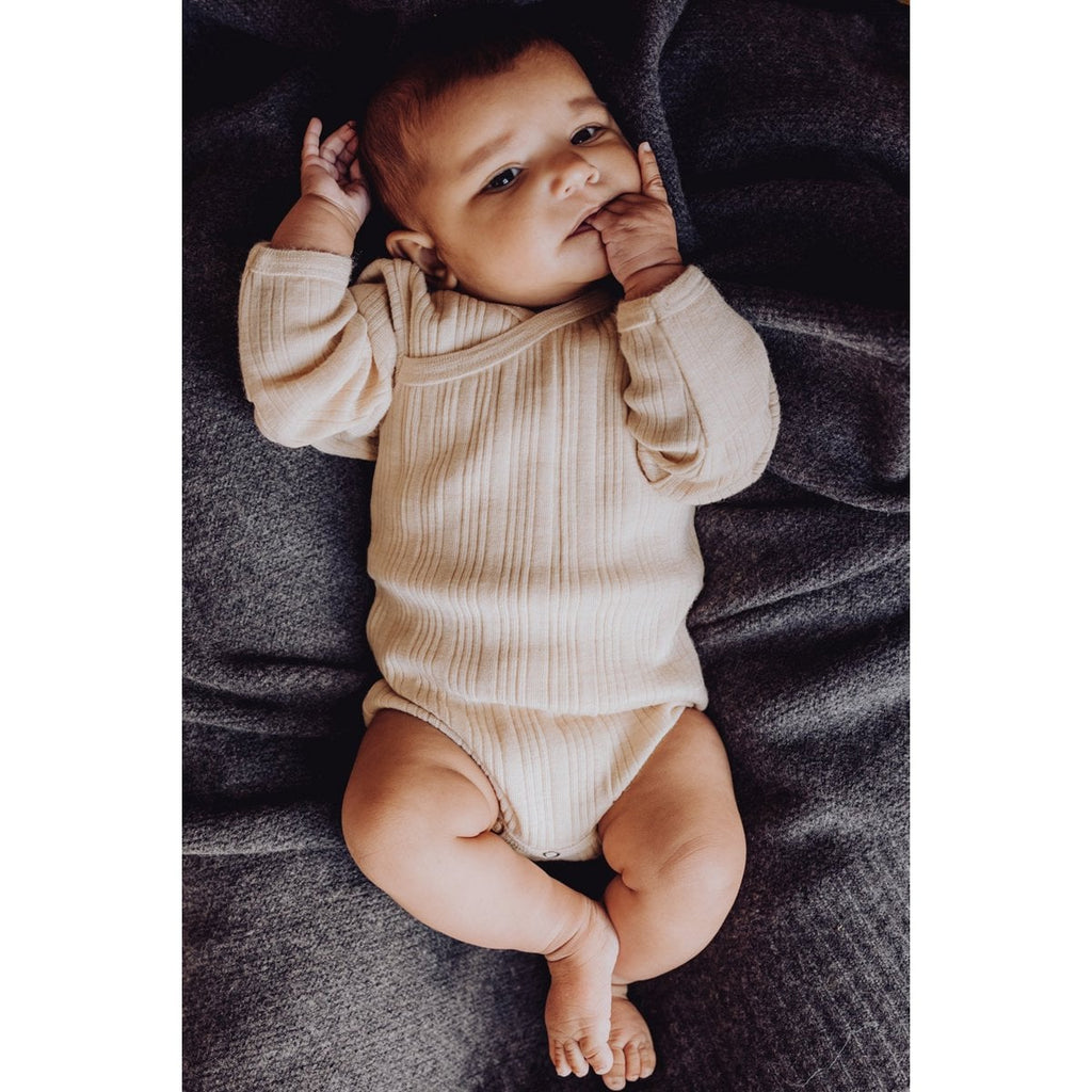 Merino Knitted Baby Blanket – Storm