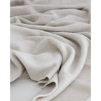 Merino & Cashmere Bed Blanket – Ivory Dune