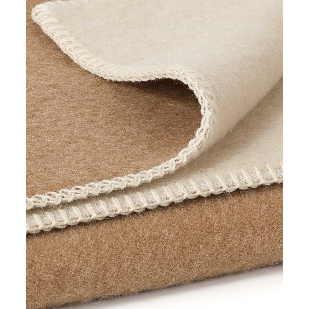 Wool Crib Blanket – Camel, 100 × 140 cm
