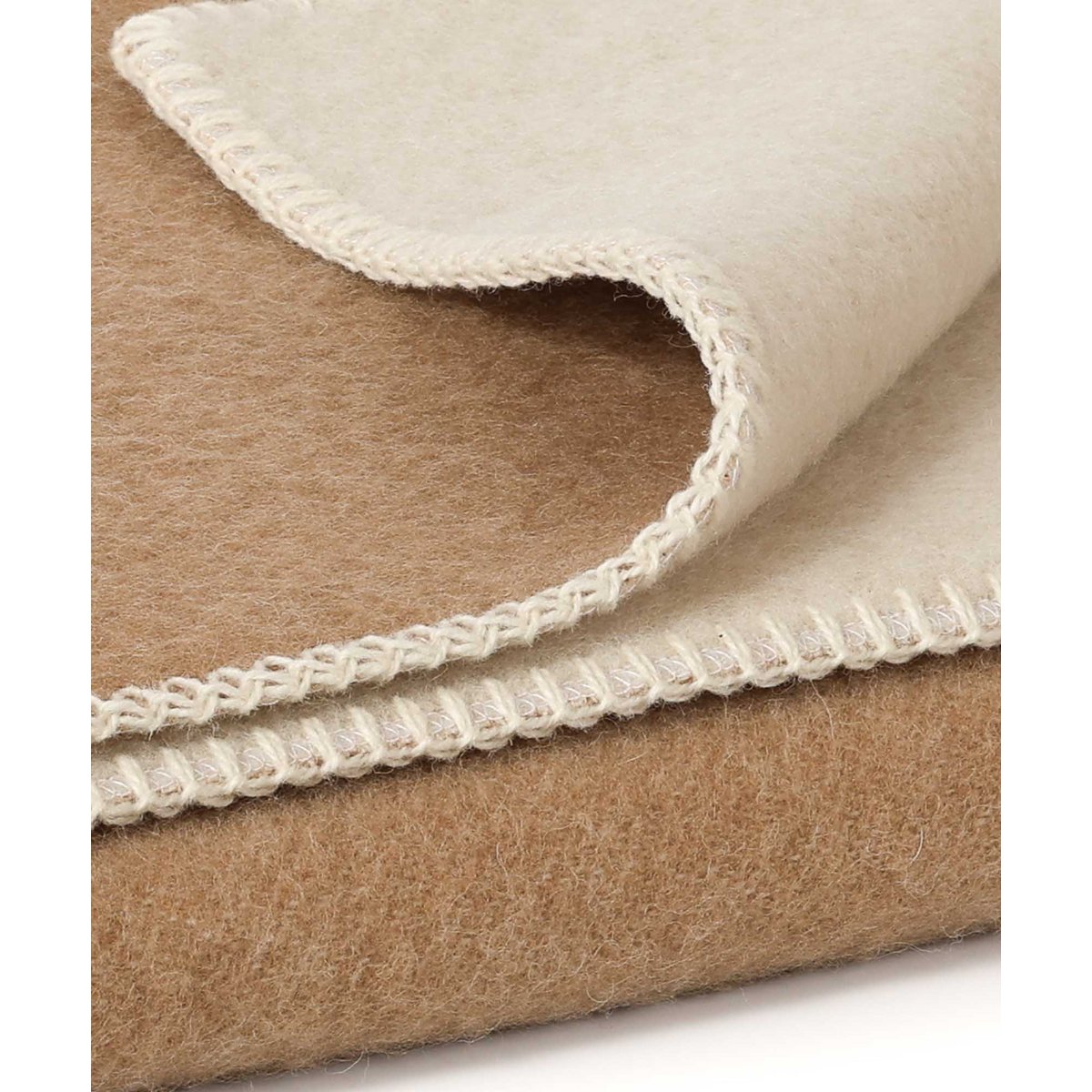 Wool Crib Blanket – Camel, 100 × 140 cm