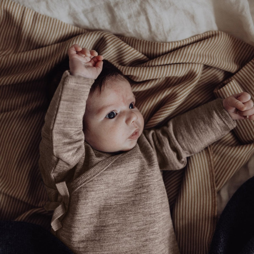 Baby Merino Fleece Cardigan – Sand