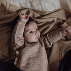 Baby Merino Fleece Cardigan – Sand
