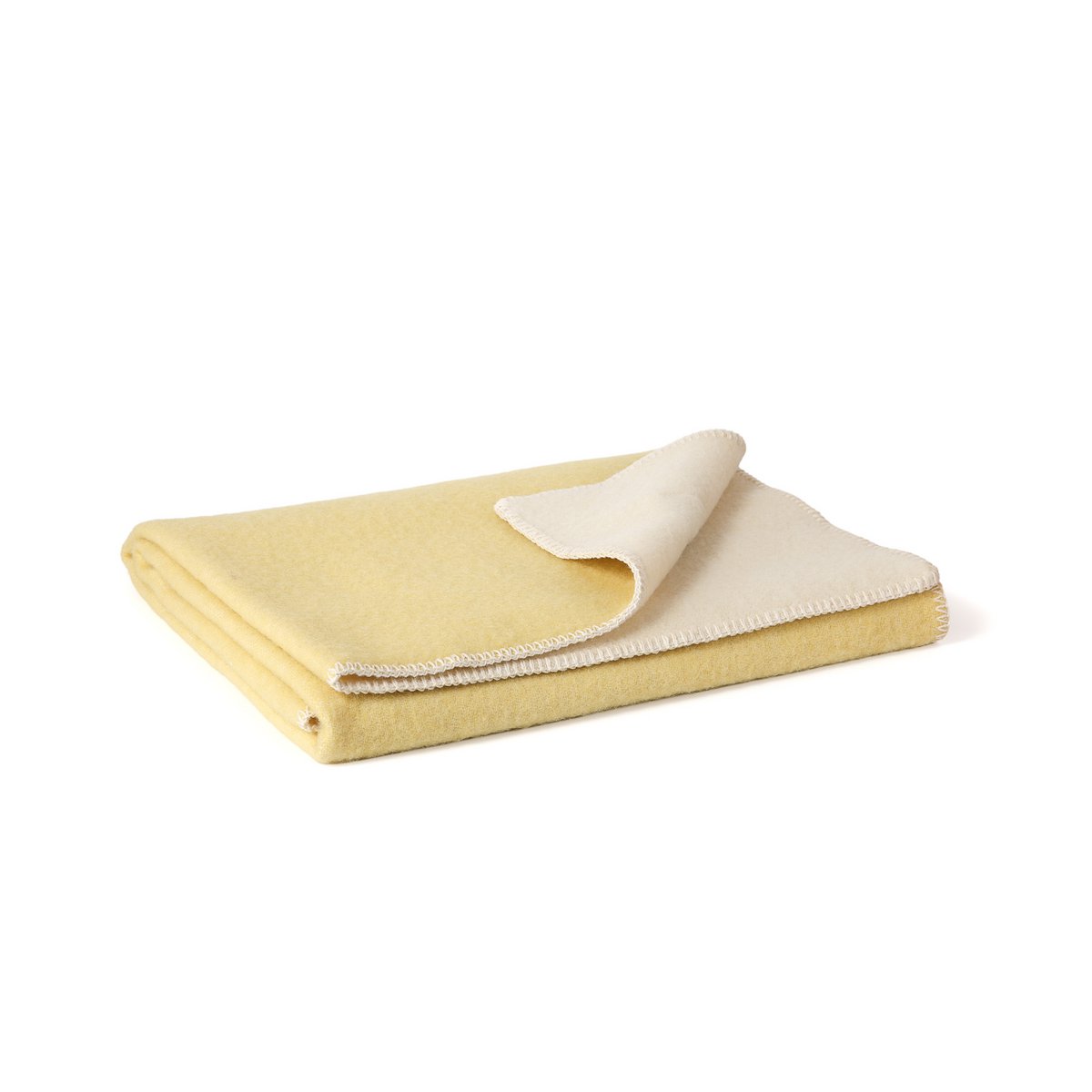 Wool Crib Blanket – Lemon, 100 × 140 cm