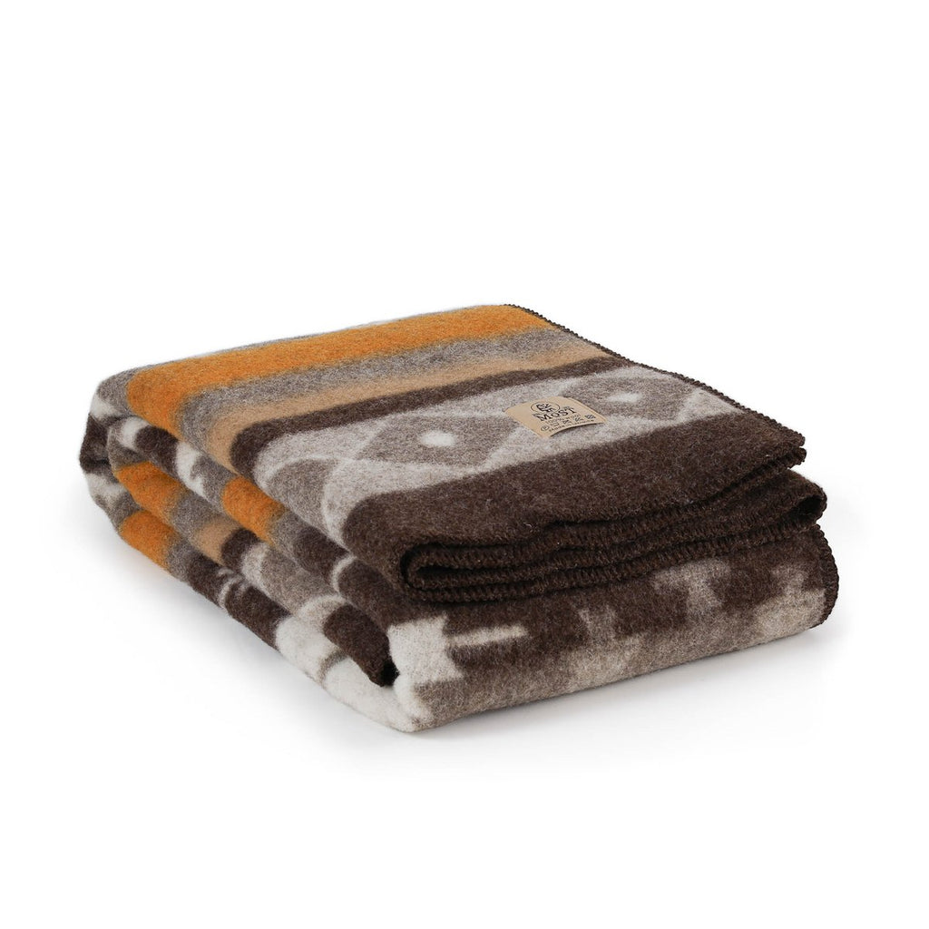 Tribe Wool Bed Blanket – Bronze, Single
