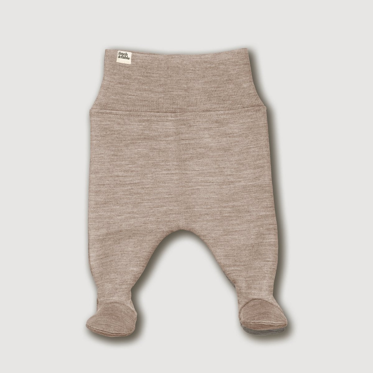 Baby Merino Fleece Footed Pants – Sand