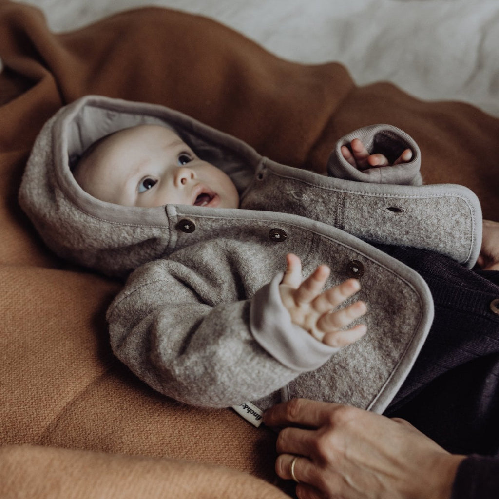 Kids' Merino Hooded Jacket – Sand
