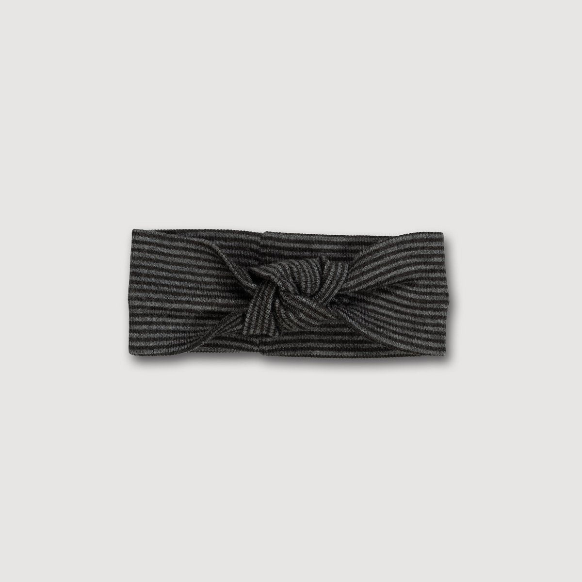 Kids' Merino Rib Knotted Headband – Storm Stripe