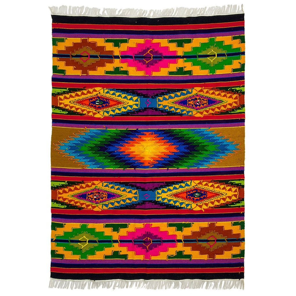 Aztec Wool Rug – Multicolour, Medium