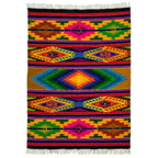 Aztec Wool Rug – Multicolour, Medium