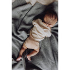 Merino Knitted Baby Blanket – Dove