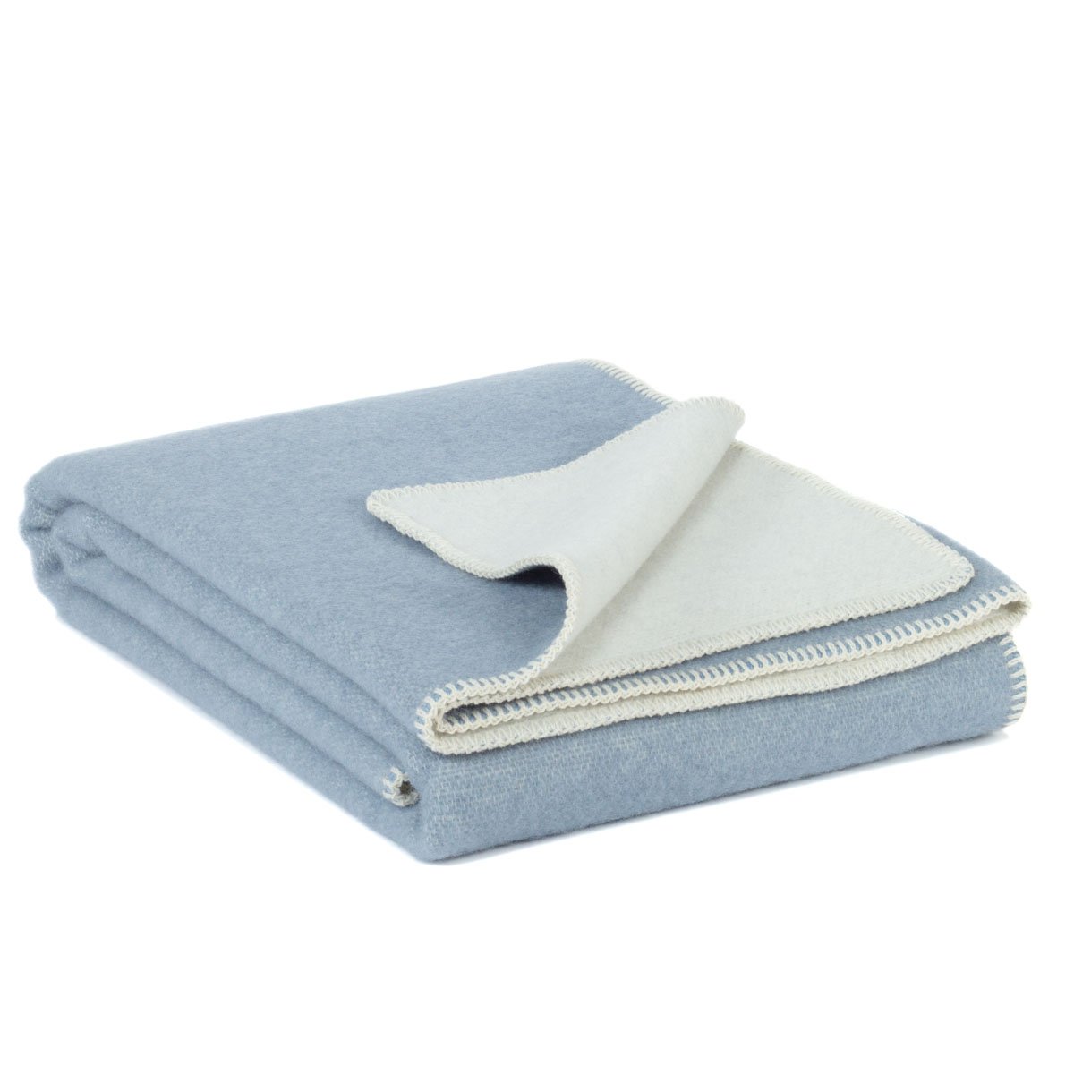 Wool Bed Runner – Blue Fog, 130 × 250 cm