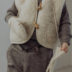 Kids' Wool Sherpa Mittens – Milk