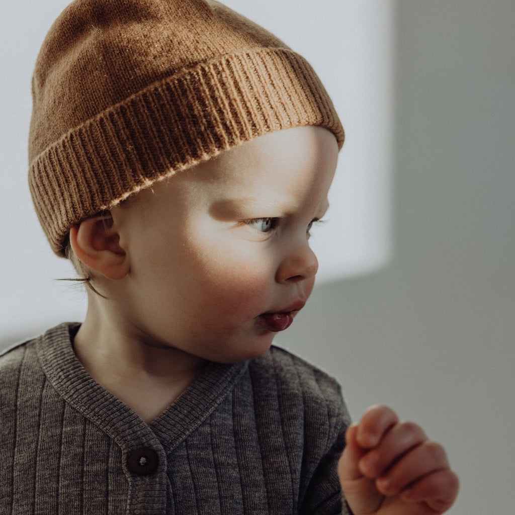 Kids' Merino Fisherman's Beanie – Fawn