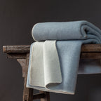 Wool Bed Runner – Blue Fog, 130 × 250 cm