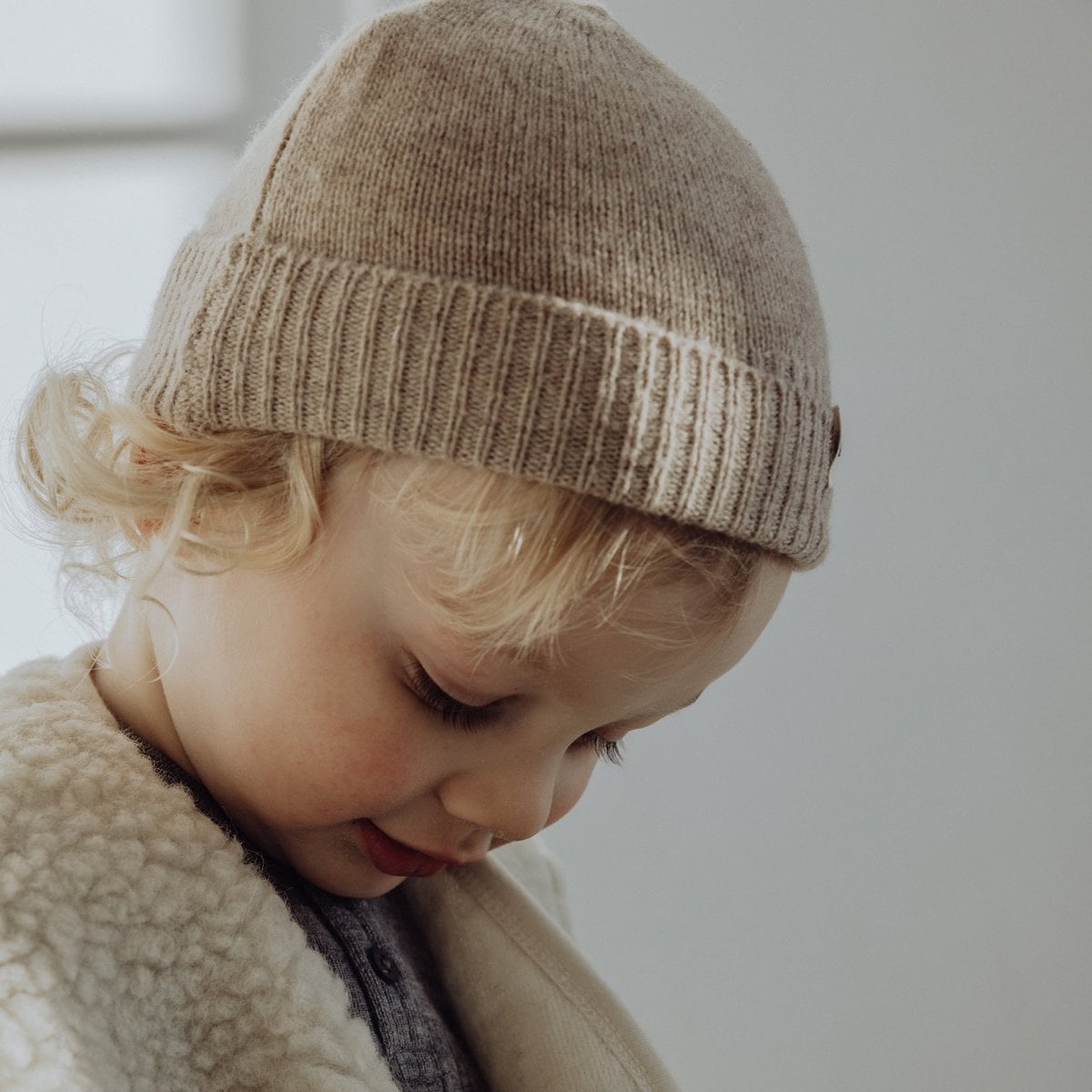 Kids' Merino Fisherman's Beanie – Oat