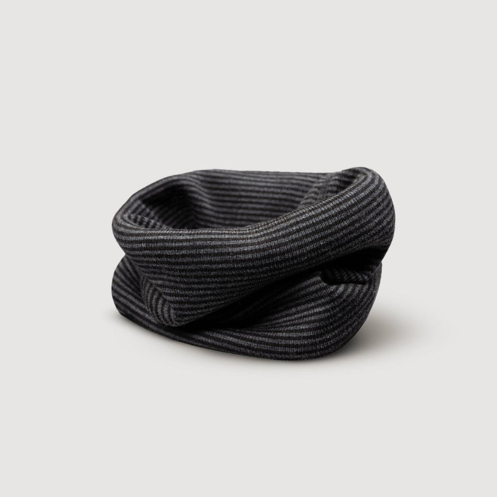 Kids' Merino Rib Infinity Scarf – Storm Stripe