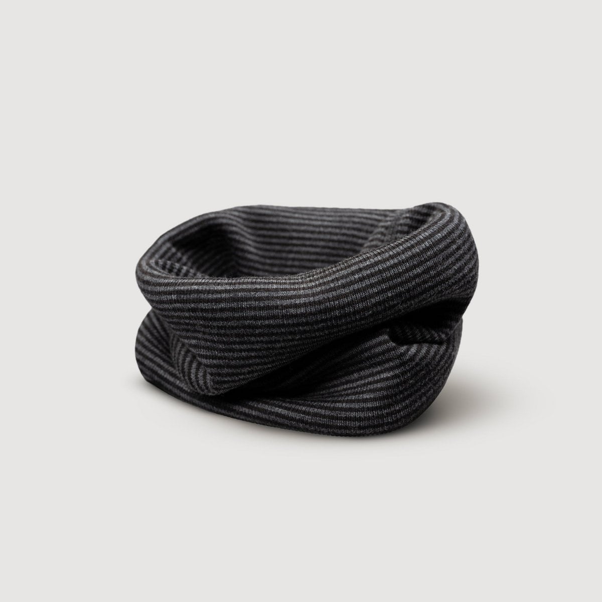 Kids' Merino Rib Infinity Scarf – Storm Stripe