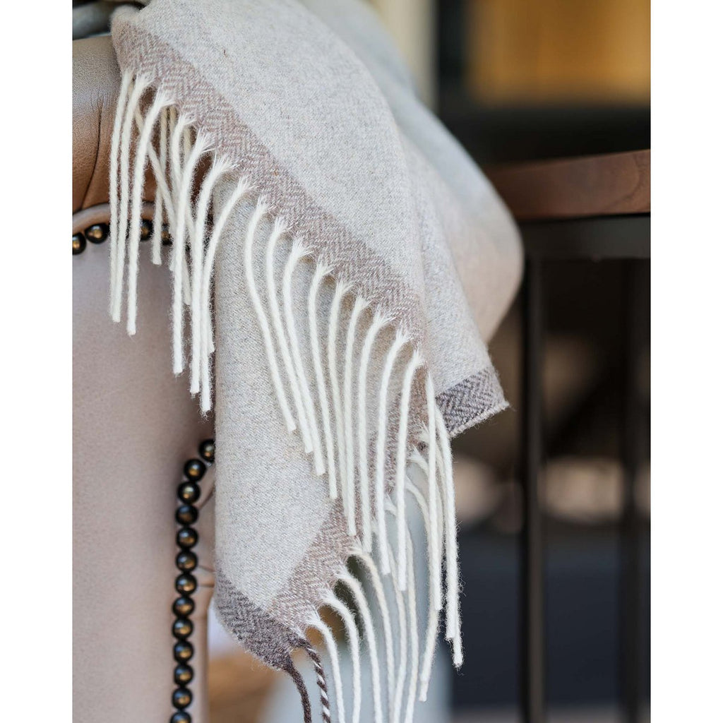 Milano Merino & Cashmere Throw – Beige