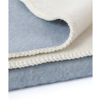 Wool Crib Blanket – Blue Fog, 100 × 140 cm