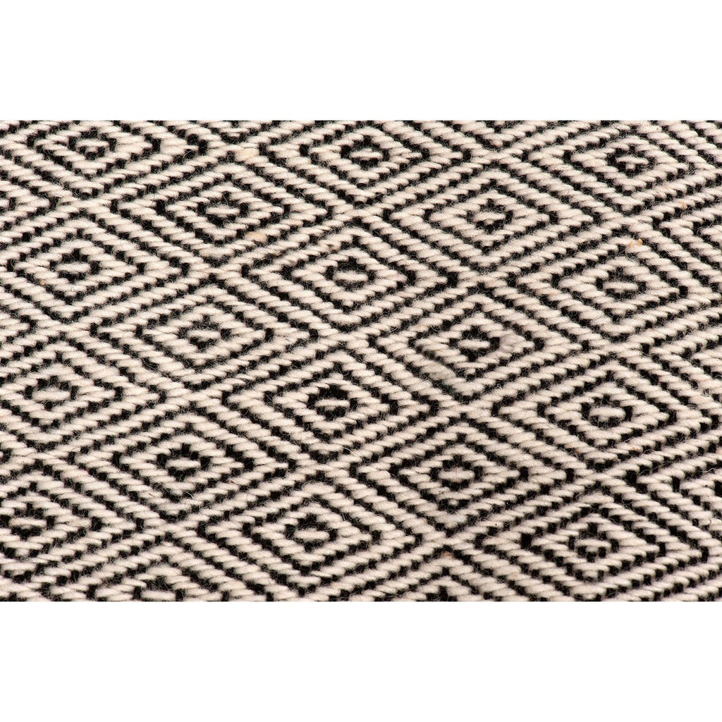 Rombo Wool Rug – Black & White, Small