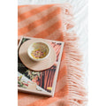 Filip Jacquard Wool Throw – Melon, 130 × 180 cm