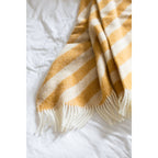 Filip Jacquard Wool Throw – Yellow, 130 × 180 cm