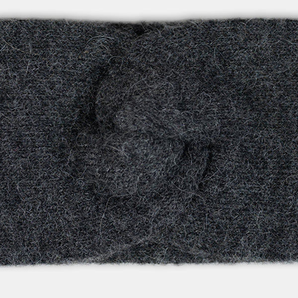 Close-up of the brushed baby alpaca – charcoal