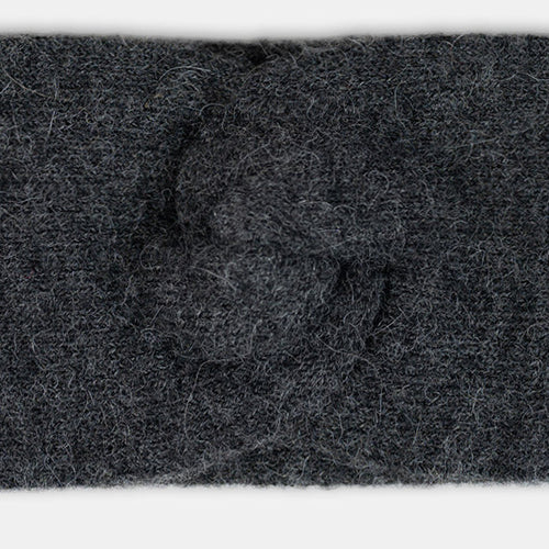 Close-up of the brushed baby alpaca – charcoal