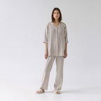 Linen Primrose Loungewear Set - Melange