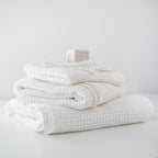 Honeycomb Waffle Towel - White