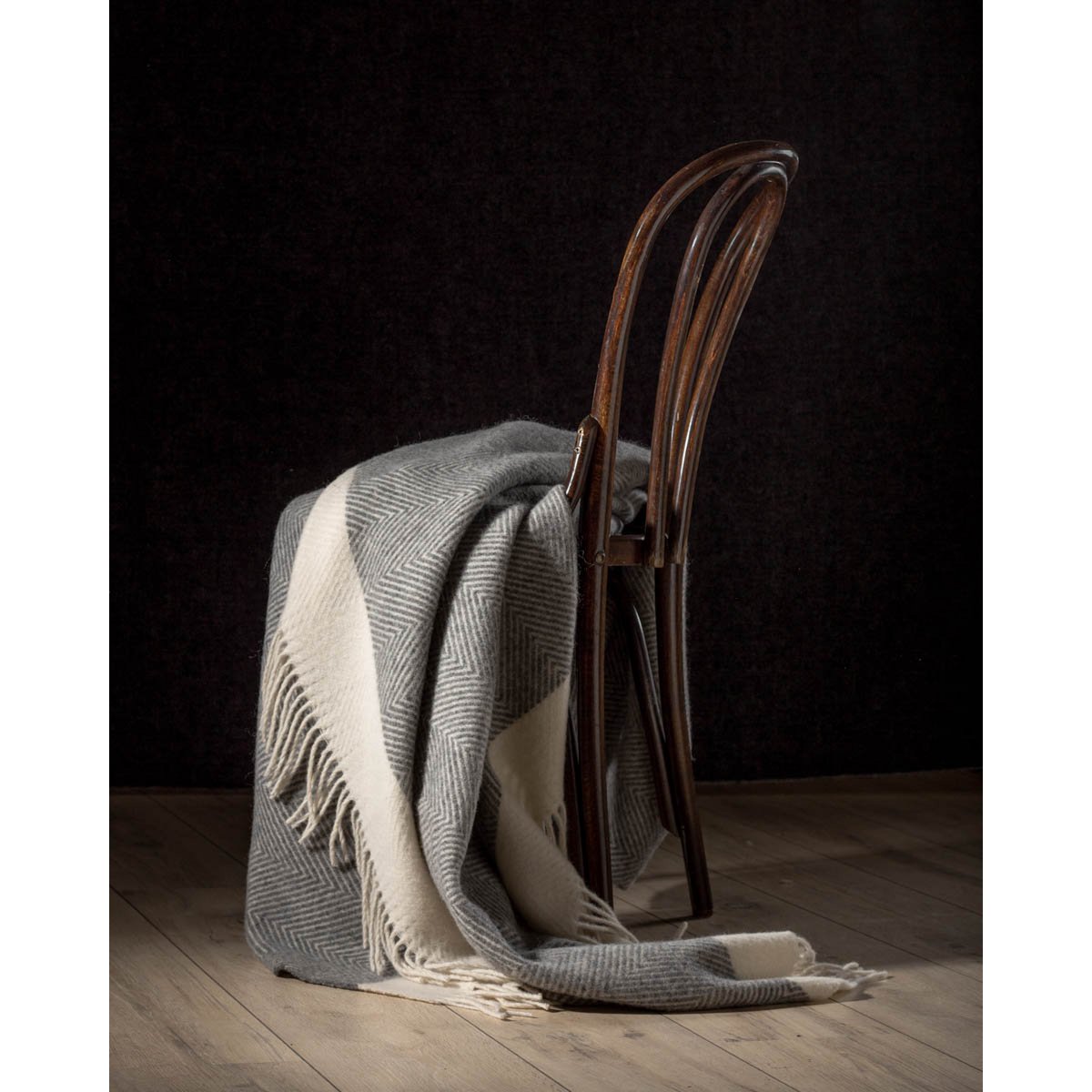 Florence Wool Throw – Grey