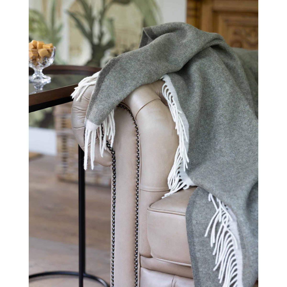 Milano Merino & Cashmere Throw – Verde