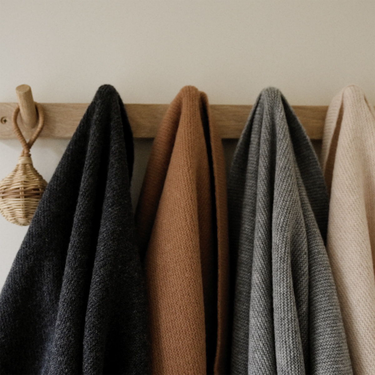 Merino Knitted Baby Blanket – Storm