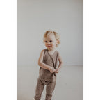 Kids' Merino Rib Singlet – Sand