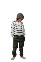 100% Baby Alpaca Cable Hat for Kids - Botanical Green