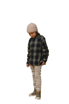 100% Baby Alpaca Cable Hat for Kids - Wheat