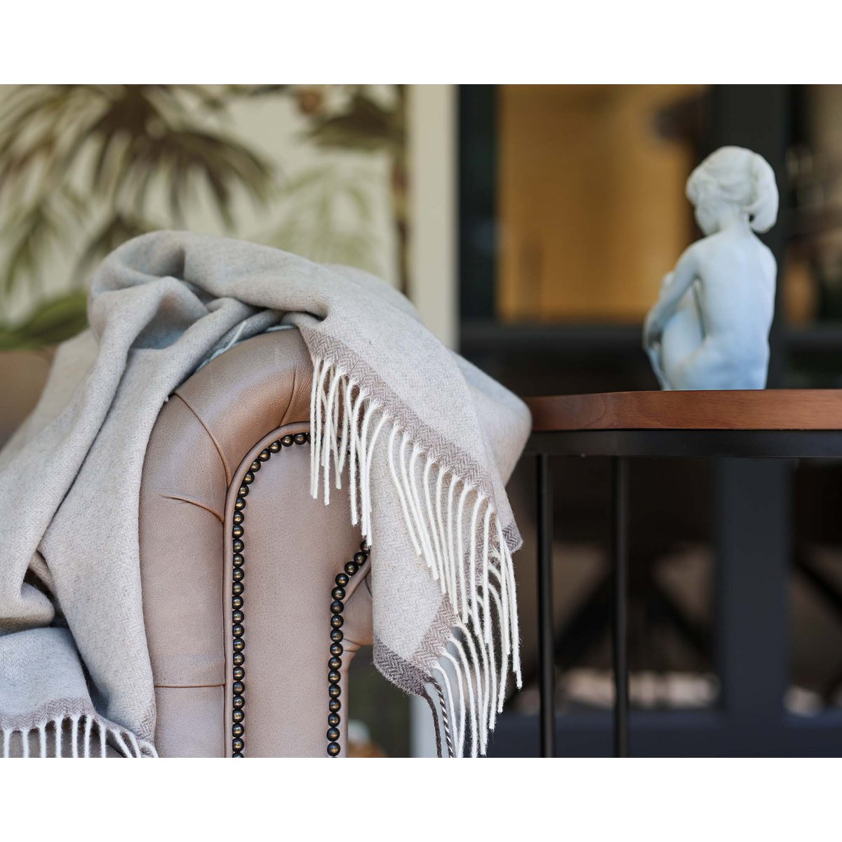 Milano Merino & Cashmere Throw – Beige